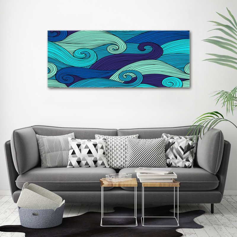 Abstract Waves - No Frame Print on Canvas