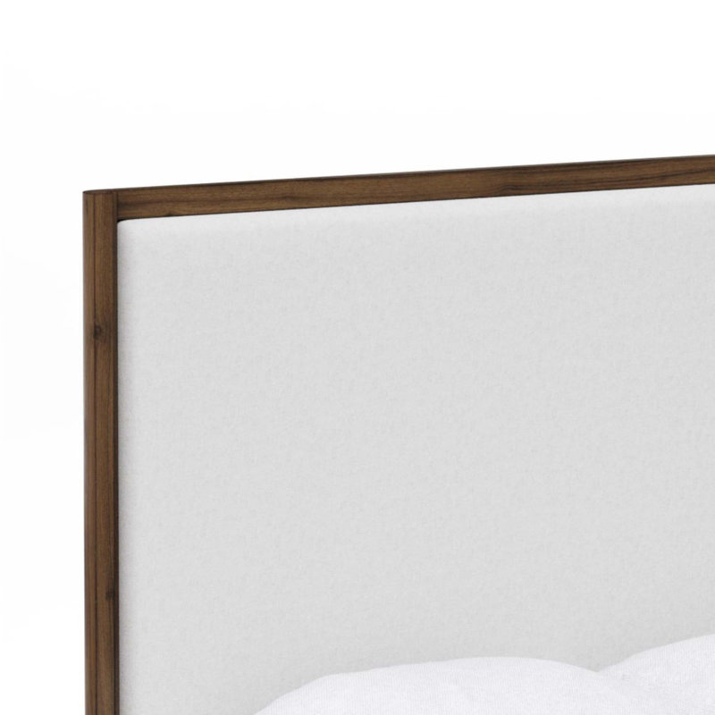 Grand lit tapissier en noyer (seulement lit)