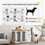 Meuble pour chien 44 po avec portes doubles, pour chien de taille moyenne, 44 po, blanc