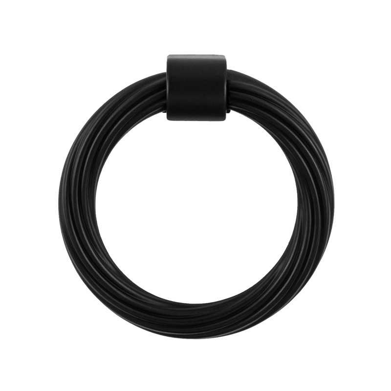 Bijou Sybil Collection Ring Pull 2-7/8 Inch x 2-3/4 Inch, Matte Black