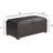 Leather Storage Bench With 2 Side Ottomans, Black