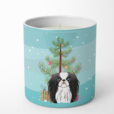 Pine/Christmas Tree Scented Jar Candle with Ceramic Holder