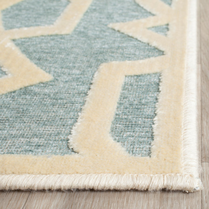 Tapis géométrique Jamon Martha Stewart Performance, Rectangle 4 pi x 5 pi 7 po