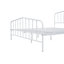 Matelas pour lit double en métal de style contemporain prêt pour le lit avec structure en métal au fini blanc