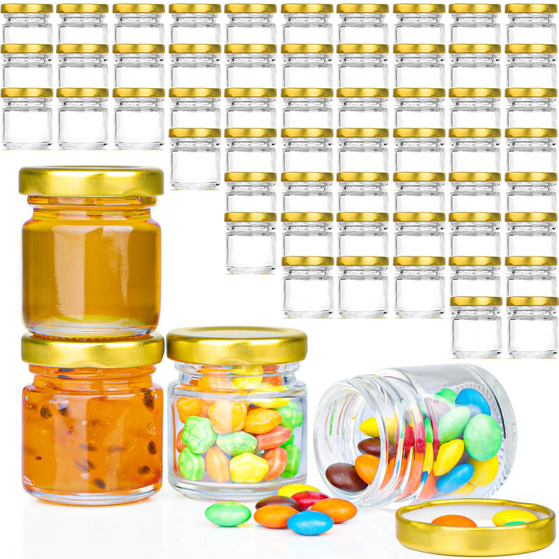 60 pots de confiture en verre de 1,5 oz et 30 oz de pots à confiture en miel de 1,5 oz (60 pièces)