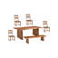 6-piece Live Edge Solid Wood Dining Set-104805648