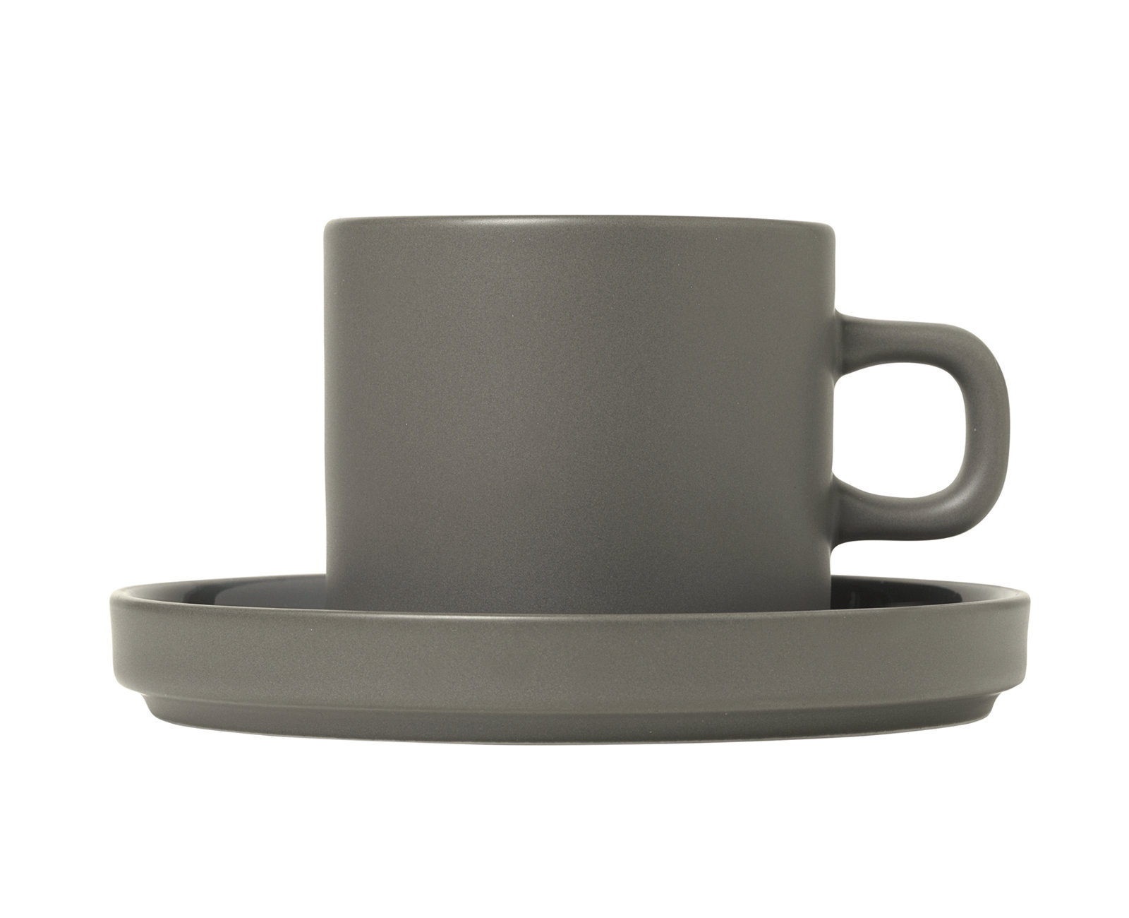 Pilar Stoneware Mug, Pewter
