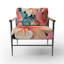 Coral Mirage Vi Tropical Pattern - Upholstered Floral Accent Side Chair-2065604650