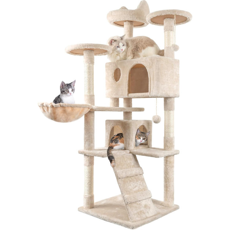 151cm H Cat Tree, Beige