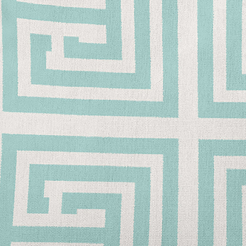 Nantucket Geometric Reversible Throw Pillow, Wave Top Blue