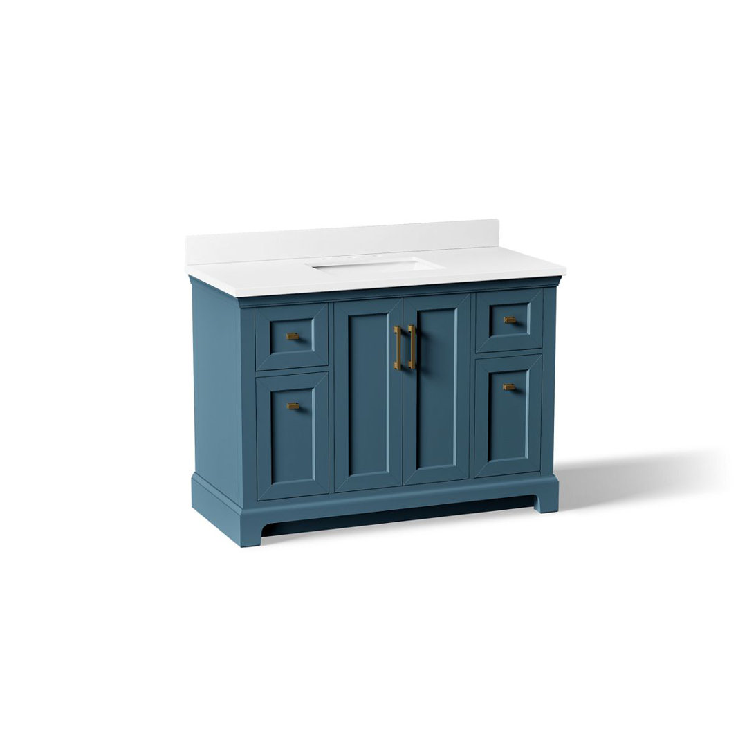 Charlemont 48 In. Bathroom Vanity Cabinet With Sink And Quartz Top Kohler Base 