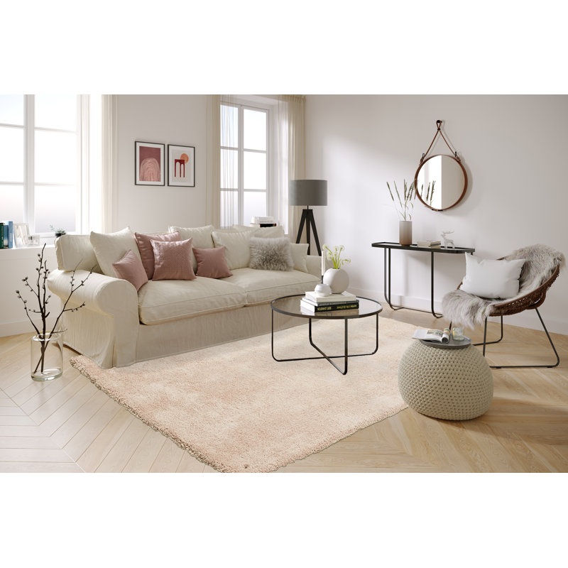 Solid Colour Hand Woven Area Rug, Rectangle 190 x 290cm