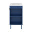 Ensemble de meuble-lavabo 20 po avec lavabo en céramique, tablettes latérales modernes ouvertes-587137910