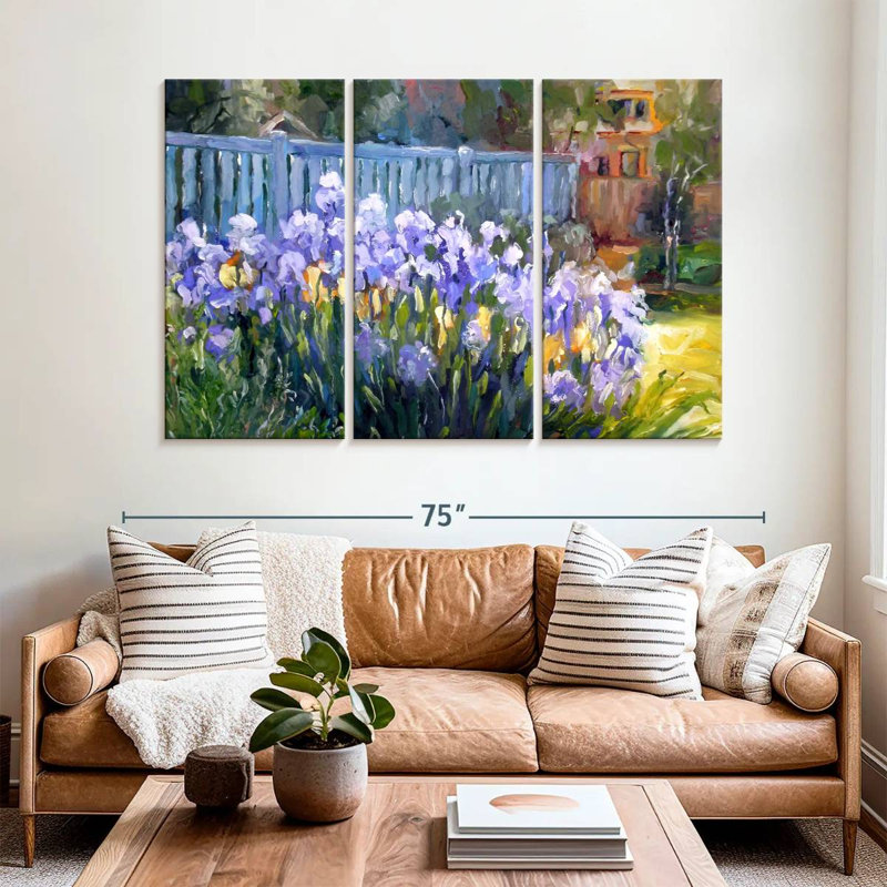 Harnek Iris Flowers, 42" H x 65" W