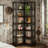 78.7-Inch Tall 7-Tier Industrial Corner Bookshelf with Smart Space-Saving Design and Heavy-Duty Storage Capacity.