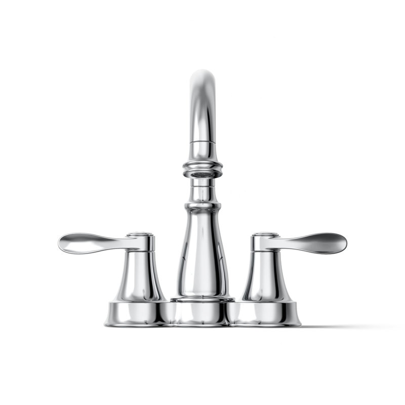 Bellera Centerset Bathroom Sink Faucet, 1.2 Gpm, Silver