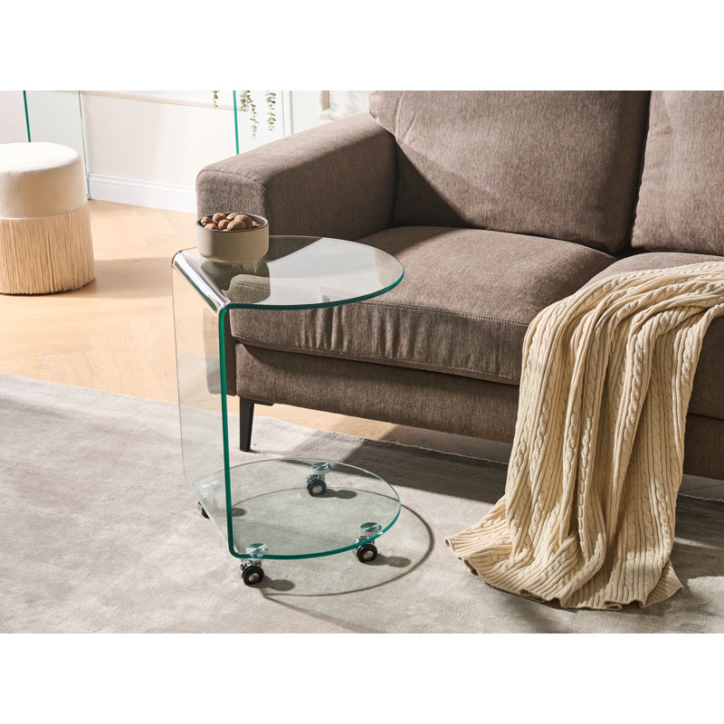 Pedestal End Table, Clear