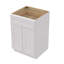 Armoire blanche 24 po avec tiroir double à fermeture en douceur et tablette réglable en bois massif prête à assembler pour la cuisine, la salle de bain et le garage (l 24 po x P 24 po x H 34,5 po)-26481215