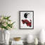 Allure 3' Framed Print on Glass