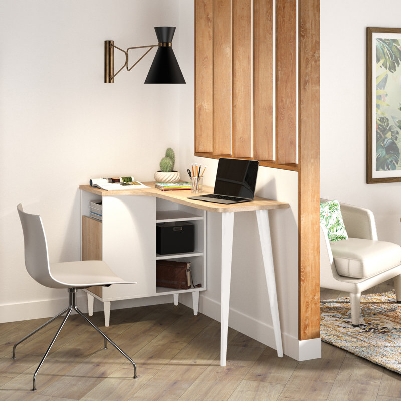 Nook L-Shape Secretary Desks, White
