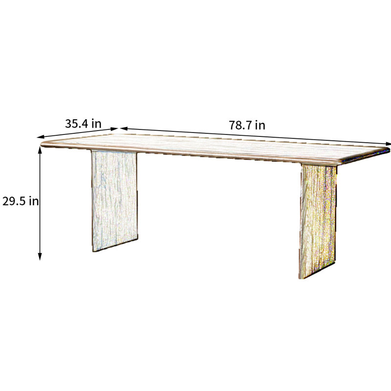 Black Walnut Slab Dining Table, 29.5" H x 78.7" L x 35.4" W