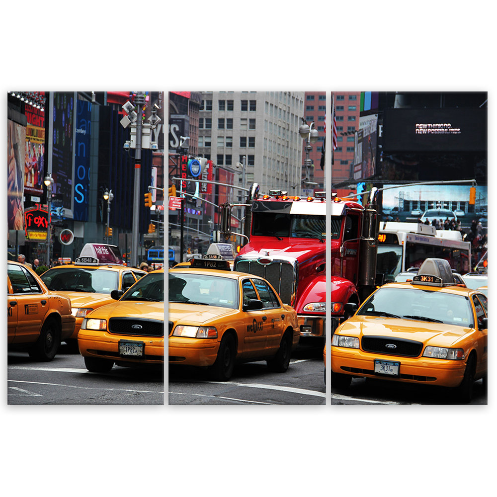 Leinwandbild Taxi Times Square in New York