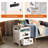 Gracie Oaks 17.7'' W Nightstand With Charging, USB & AC Outlets, Rustic Narrow Bedside Table With 2 Storage Drawers, Wooden Couch Table With Open Compartment For Living Room, Bedroom-919004506