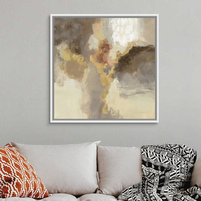 «Sparkle Abstract I» par Silvia Vassileva, reproduction d'art sur toile, H 38 po x l 38 po x P 1,75 po, Cadre flottant blanc