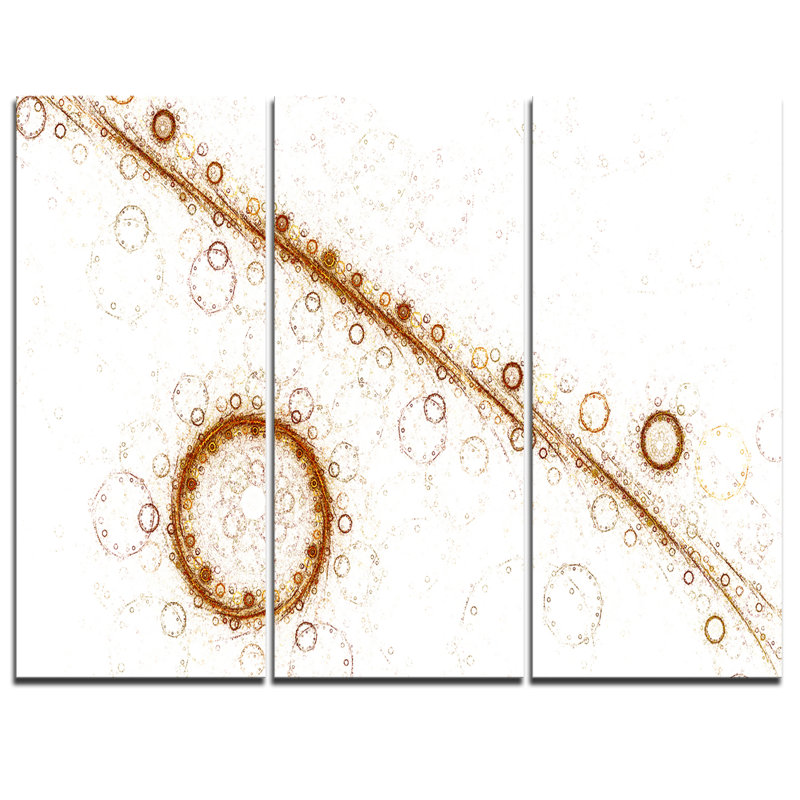 Ensemble de 3 impressions sur toile tendue, "proteined biocell" sous microscope-ensemble de 3 reproductions