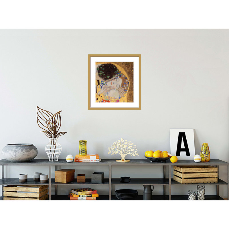 «The Kiss» (détail) par Gustav Klimt, impression giclée encadrée, H 24,64 po x l 23,5 po