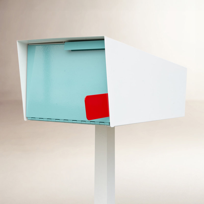 Boîte aux lettres moderne, Blanc / œuf
