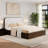 Baxtor Walnut King Boucle Headboard Bed-685511372-691121189