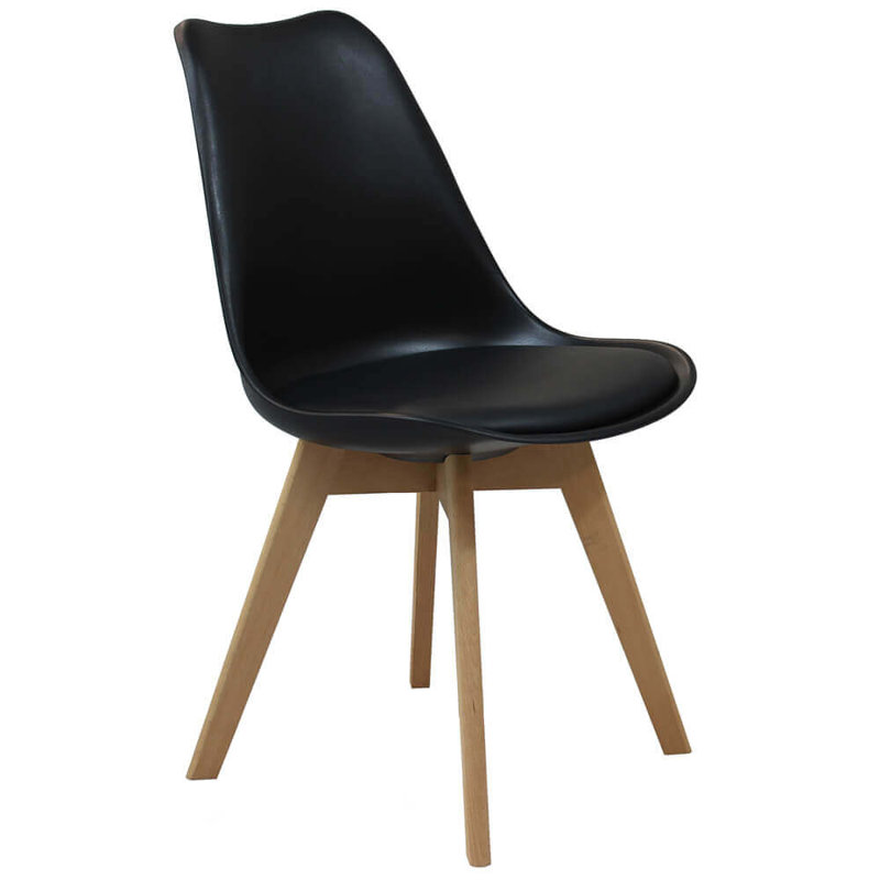 Beavercreek 45cm H Solid Wood Side Chair, Black