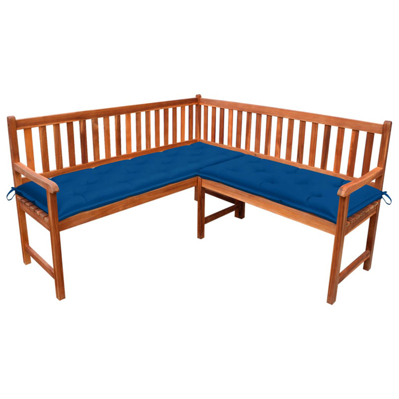 Banc de jardin en bois Wingert, Bleu foncé
