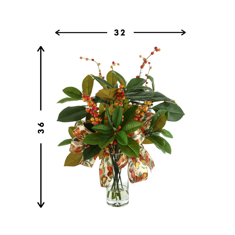 Arrangement floral dans un vase Lewistown Magnolia
