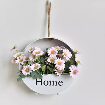 Couronne de linteau artificielle à fleurs séchées