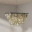  Lustre géométrique unique à 3 lumières avec accents de coquillage-1665319032