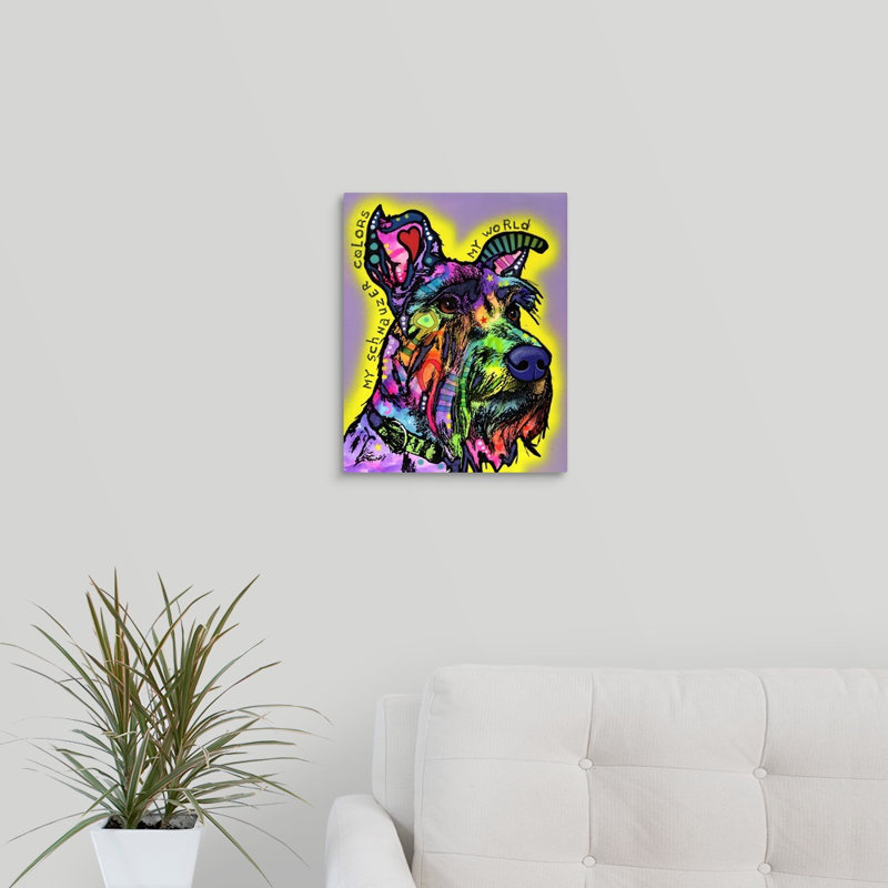 « my schnauzer », reproduction, Toile, H 20 po x l 16 po x P 1,5 po
