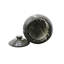Urne décorative en marbre avec couvercle, motif tourbillon noir et blanc, H 10,5 po x l 8,5 po, 16,85 lb