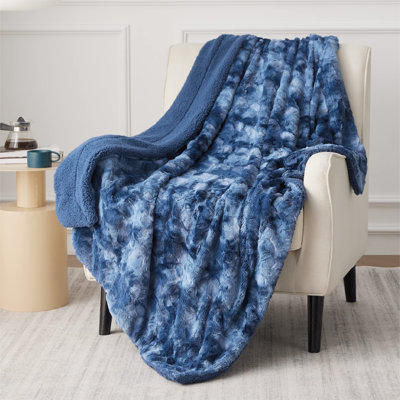 Bedsure Fuzzy Reversible Blanket, Plush And Furry Faux Fur