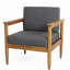 Fauteuil club en bois