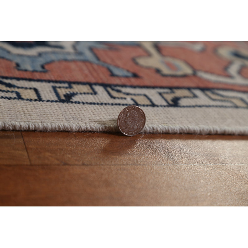 Tapis turc géométrique en laine Heriz Serapi noué à la main 9 pi 9 po x 13 pi