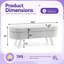 Élégant banc de rangement avec repose-pieds ovale - Repose-pieds polyvalent et siège avec compartiment caché pour une vie moderne-1463963956