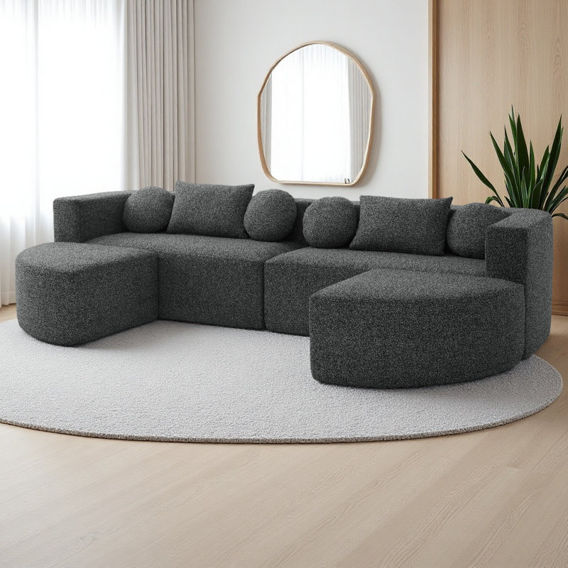 Canapé modulaire Boneless Couch, Noir