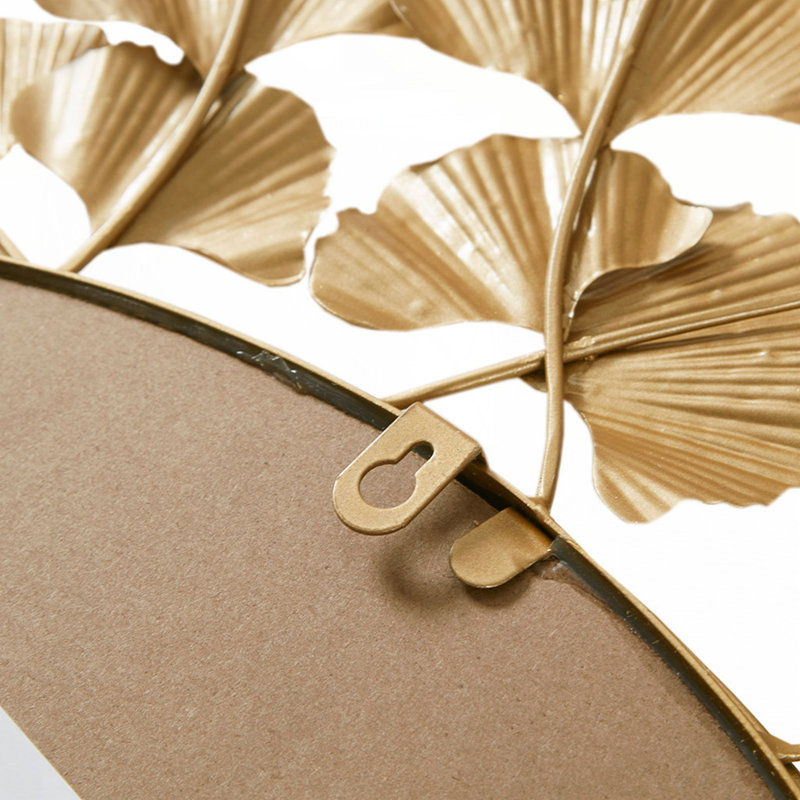 Miroir mural rond 30,5 "Gingko, Doré