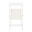 Chaise rembourrée pliante, peu encombrante, facile à transporter, 4 pièces, coussin beige / tablette blanche - salle à manger-1020428061