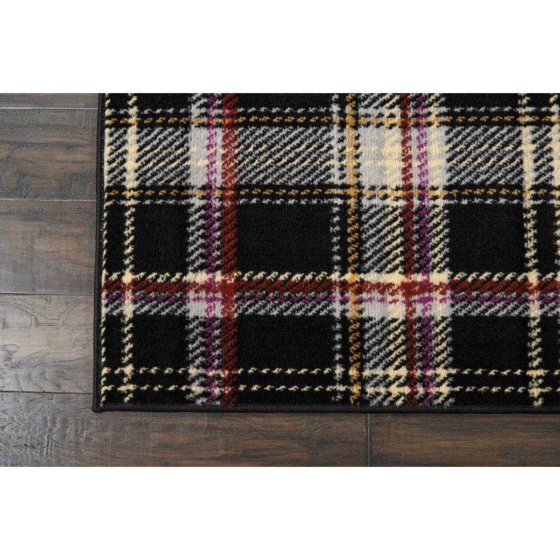 Tapis noir Bo Bo, Rectangle 7 pi 10 po x 9 pi 10 po