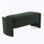 Élégant banc de rangement avec repose-pieds en forme de boucle avec un design simple et grand, vert foncé