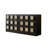 French Retro Solid Wood Rattan Sideboard