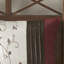 Élégant édredon très grand rouge 7 pièces - Tissu à motif de broderie 2 taies décoratives, 3 coussins décoratifs, 1 jupe de lit